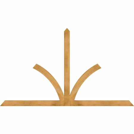 Ekena Millwork Richland Rough Sawn Timber Gable Bracket, Western Red Cedar, 96"W x 56"H x 2"D x 4"F, 14/12 Pitch GBW096X56X0204RIC00RWR